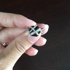 Cable Wrap Ring with Amethyst and Diamonds